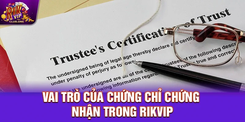 Vai trò của chứng chỉ chứng nhận trong Rikvip